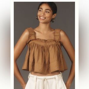 Anthropologie PILCRO cropped swing tank size medium